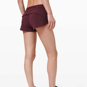 Lululemon burgundy Speed Up 2.5” shorts
